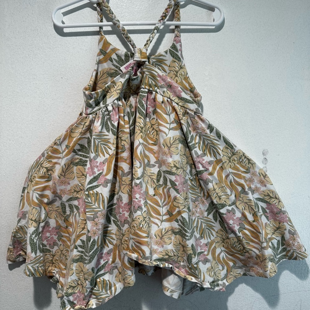Tommy Bahama Floral Kids Dress - Green, Pink, Yellow - Picture 2 of 3